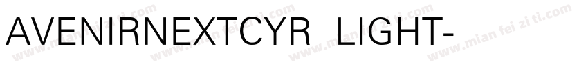 AVENIRNEXTCYR LIGHT字体转换